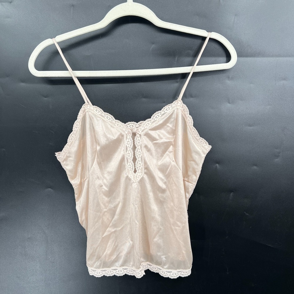 Vintage Flair union made lace satin coquette retro y2k cami top grunge soft girl